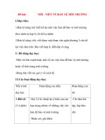 Giáo án Tập Làm Văn Lớp 3: Đề bài: NÓI - VIẾT VỀ BẢO VỆ MÔI TRƯỜNG doc