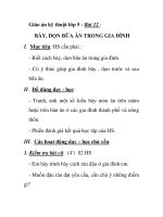Giáo án kỹ thuật lớp 5 - Bài 12 : BÀY, DỌN BỮA ĂN TRONG GIA ĐÌNH pdf