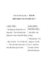 Giáo án thể dục lớp 3 - BÀI 40 : TRÒ CHƠI “LÒ CÒ TIẾP SỨC “ pot