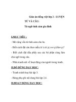 Giáo án tiếng việt lớp 2 - LUYỆN TỪ VÀ CÂU: Từ ngữ tình cảm gia đình doc