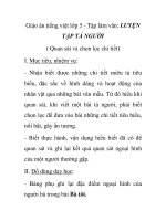 Giáo án tiếng việt lớp 5 - Tập làm văn: LUYỆN TẬP TẢ NGƯỜI ( Quan sát và chọn lọc chi tiết) docx