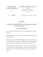 MẪU QUYẾT ĐỊNH Về việc phê duyệt Phương án bán đấu giá chuyển nhượng quyền sử dụng đất khu đất doc