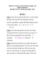TRUNG TÂM LUYỆN THI ĐAI HỌC LÊ HỒNG PHONG BỘ ĐỀ TUYỂN SINH ĐẠI HỌC 2011 ĐỀ SỐ 3.. docx