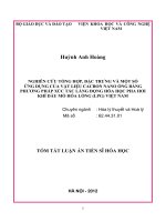 tóm tắt luận án tiến sĩ nghiên cứu tổng hợp, đặc trưng và một số ứng dụng của vật liệu cacbon nano ống bằng phương pháp xúc tác lắng đọng hóa học pha hơi khí dầu mỏ hóa lỏng (lpg) việt nam