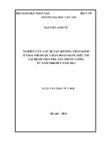 Nghiên cứu các dị tật hở ống thần kinh ở thai nhi được chẩn đoán bằng siêu âm tại bệnh viện phụ sản trung ương từ năm 2008 đến năm 2011