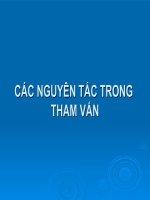BÀI 12  các NGUYÊN tắc TRONG THAM vấn (2)