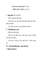 Giáo án kỹ thuật lớp 5 - Bài 5 : THÊU DẤU NHÂN (tiết 2,3) pdf