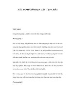 XÁC ĐỊNH GIỚI HẠN CÁC TẠP CHẤT doc