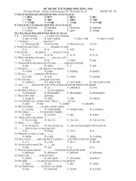 ĐỀ THI THỬ TỐT NGHIỆP TRUNG HỌC PHỔ THÔNG NĂM HỌC 2010- 2011 - MÃ ĐỀ THI : 182 docx