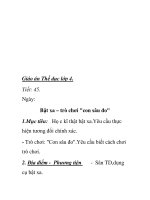 Giáo án Thể dục lớp 4. Tiết: 45. Ngày: Bật xa – trò chơi pot