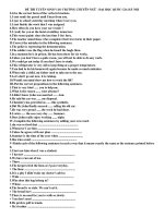 ĐỀ THI TUYỂN SINH VÀO TRƯỜNG CHUYÊN NGỮ ĐẠI HỌC QUỐC GIA HÀ NỘ potx