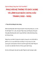 PHỤC HỒI HỆ THỐNG TỔ CHỨC ĐẢNG VÀ LÃNH ĐẠO QUẦN CHÚNG ĐẤU TRANH (1932 - 1935)_1 pdf