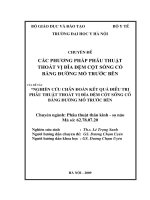 Các phương pháp phẫu thuật thoát vị đĩa đệm cột sống cổ bằng đường mổ trước bên