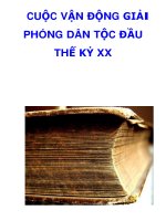CUỘC VẬN ĐỘNG GIẢI PHÓNG DÂN TỘC ĐẦU THẾ KỶ XX _2 pdf