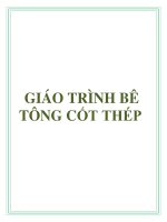 GIÁO TRÌNH BÊ TÔNG CỐT THÉP pdf
