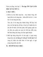 Giáo án tiếng việt lớp 5 - Ôn tập: ÔN TẬP CUỐI HỌC KỲ II( TIẾT 1) pptx