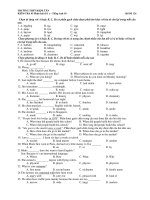 KIỂM TRA 45 Phút (bài số 1 ) – Tiếng Anh 10 Mã Đề 126 pps