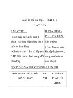 Giáo án thể dục lớp 3 - BÀI 41 : NHẢY DÂY pot