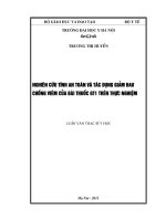 Nghiên cứu tính an toàn và tác dụng giảm đau, chống viêm của bài thuốc GT1 trên thực nghiệm