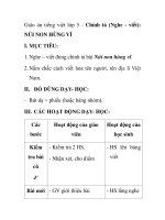 Giáo án tiếng việt lớp 5 - Chính tả (Nghe - viết): NÚI NON HÙNG VĨ pps