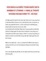 HỘI NGHỊ ĐẠI BIỂU TOÀN QUỐC GIỮA NHIỆM KỲ (THÁNG 1-1994) & THOÁT KHỦNG HOẢNG KINH TẾ - XÃ HỘI_2 docx