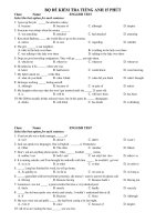 BỘ ĐỀ KIỂM TRA TIẾNG ANH 15 PHÚT pot