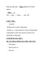 Giáo án toán lớp 5 - TIẾT 5 PHÂN SỐ THẬP PHÂN pptx