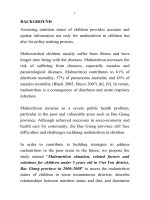 a study on malnutritional situation, some relevant factors and proposed solutions to under fives children at viet yen district - bac giang province, 2006-2008