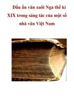 Dấu ấn văn xuôi Nga thế kỉ XIX trong sáng tác của một số nhà văn Việt Nam pps