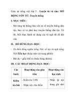 Giáo án tiếng việt lớp 5 - Luyện từ và câu: MỞ RỘNG VỐN TỪ: Truyền thống pps