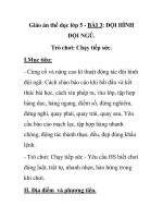 Giáo án thể dục lớp 5 - BÀI 3: ĐỘI HÌNH ĐỘI NGŨ docx