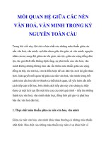 MỐI QUAN HỆ GIỮA CÁC NỀN VĂN HOÁ, VĂN MINH TRONG KỶ NGUYÊN TOÀN CẦU_1 potx