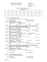 ĐỀ THI MÔN TIẾNG ANH 12 (MÃ ĐỀ 106) pot