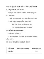 Giáo án tập viết lớp 3 - Tiết 22 : ÔN CHỮ HOA P pps