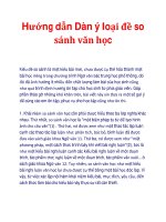 Hướng dẫn Dàn ý loại đề so sánh văn học doc