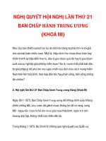 NGHỊ QUYẾT HỘI NGHỊ LẦN THỨ 21 BAN CHẤP HÀNH TRUNG ƯƠNG (KHOÁ III)_2 doc
