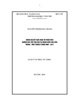Đánh giá kết quả chọc ối phân tích nhiễm sắc thể thai nhi tại bệnh viện phụ sản trung ương trong 5 năm 2006   2011