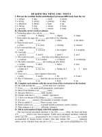 ĐỀ KIỂM TRA TIẾNG ANH - TEST 4 potx