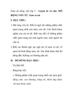Giáo án tiếng việt lớp 5 - Luyện từ và câu: MỞ RỘNG VỐN TỪ: Nam và nữ pot
