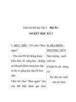 Giáo án thể dục lớp 3 - Bài 36 : SƠ KẾT HỌC KỲ pdf