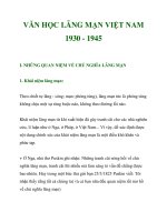VĂN HỌC LÃNG MẠN VIỆT NAM 1930 - 1945_1 pps