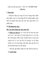Giáo án toán học lớp 5 - Tiết 170 : LUYỆN TẬP CHUNG pptx