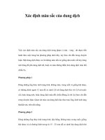 Xác định màu sắc của dung dịch docx