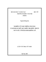 Nghiên cứu đặc điểm lâm sàng và đánh giá kết quả điều trị phẫu thuật nơ vi sắc tố bẩm sinh khổng lồ