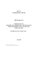 Đánh giá dự án chăm sóc sức khỏe bà mẹ trẻ em tại 6 xã, thuộc huyện hữu lũng và chi lăng, tỉnh lạng sơn