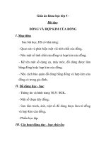Giáo án khoa học lớp 5 Bài dạy: ĐỒNG VÀ HỢP KIM CỦA ĐỒNG docx