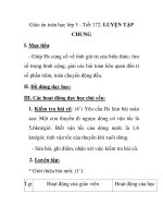 Giáo án toán học lớp 5 - Tiết 172: LUYỆN TẬP CHUNG pptx