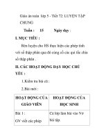 Giáo án toán lớp 5 - Tiết 72: LUYỆN TẬP CHUNG doc