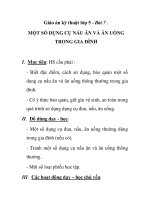 Giáo án kỹ thuật lớp 5 - Bài 7 : MỘT SỐ DỤNG CỤ NẤU ĂN VÀ ĂN UỐNG TRONG GIA ĐÌNH ppsx