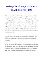 KHÁI QUÁT VĂN HỌC VIỆT NAM GIAI ĐOẠN 1900 - 1930_2 pdf